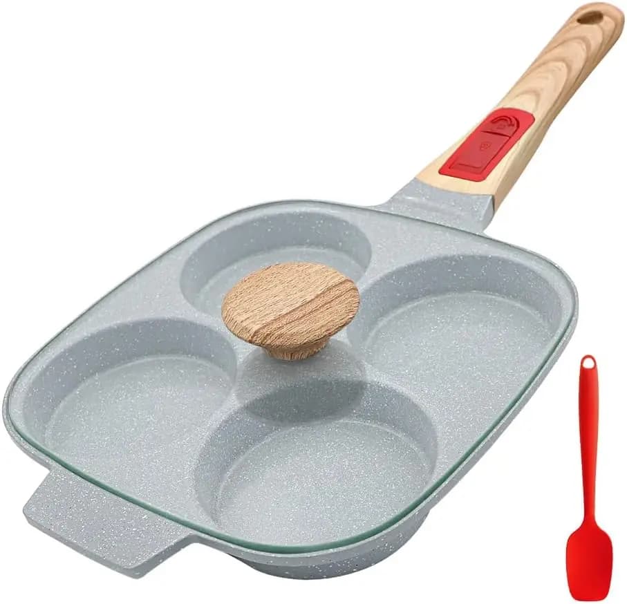 Ceramics for Eggs with Cover, Design for 4 Parts and Removable Handle for Easy Storage