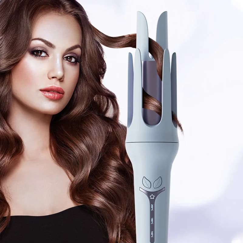 Iron hair curlers for hair with automatic rotation 3 gears adjustable Quick heating Shock-proof shutting guard Hair curling rack to fold hair with anion