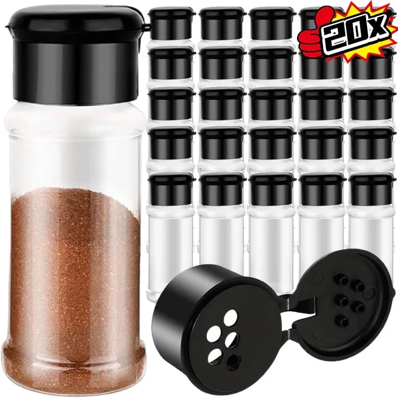 Barattoli di condimento trasparenti sale pepe Shaker bottiglie spezie conservazione condimenti scatole contenitore di stoccaggio in polvere Gadget da cucina