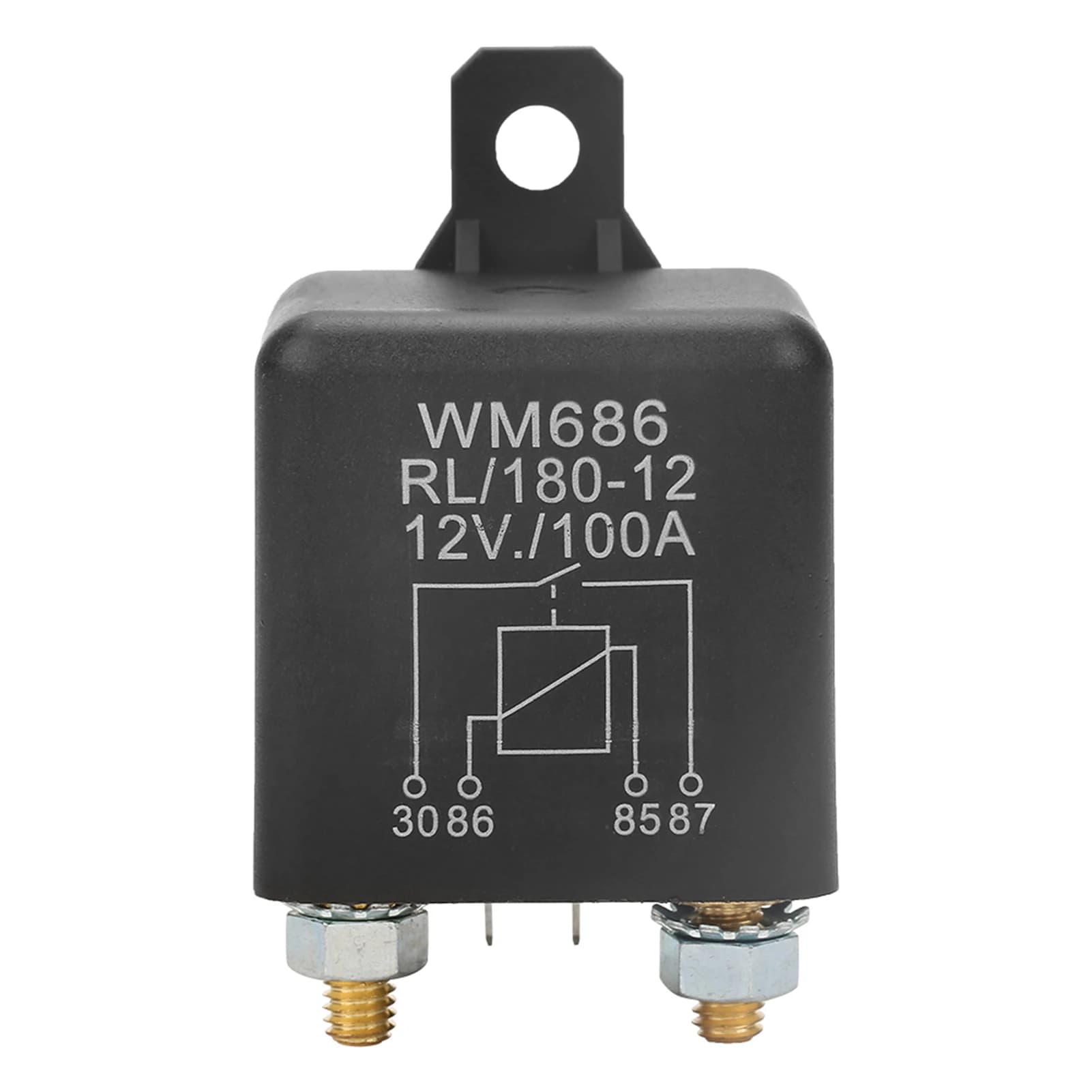 Relè per auto relè di controllo della batteria dell'auto WM686 100A relè di avviamento per auto normale aperto per impieghi gravosi per batteria di controllo ON/OFF RL/180 DC 12V