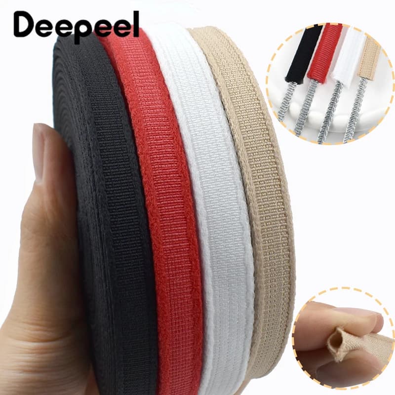 2/5/10/20M Deepeel 10mm Nylon Tessitura Tubolare Fasce per Biancheria Intima Reggiseno Con Ferretto Nastro di Canalizzazione Accessori Per Cucire FAI DA TE