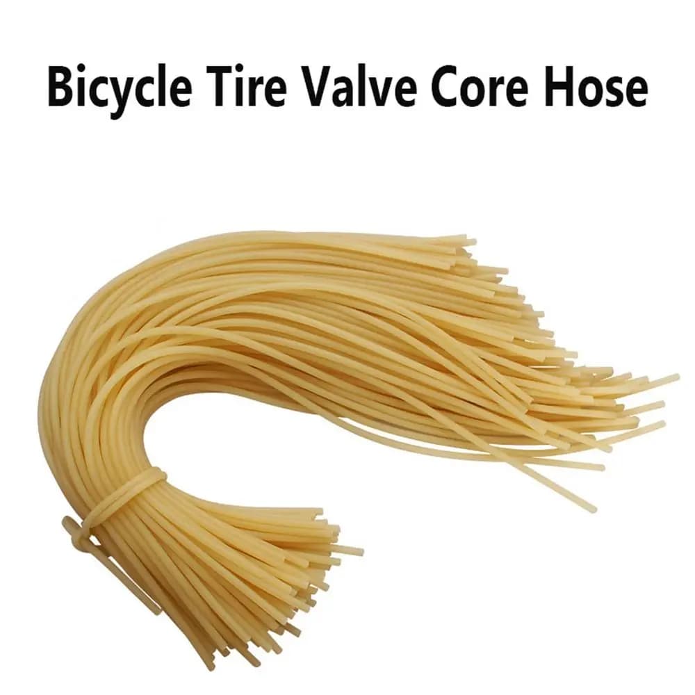 5PC bicicletta pneumatico valvola nucleo tubo bici piccola gomma Latex Band British Valve Core tubo elastico Beige MTB