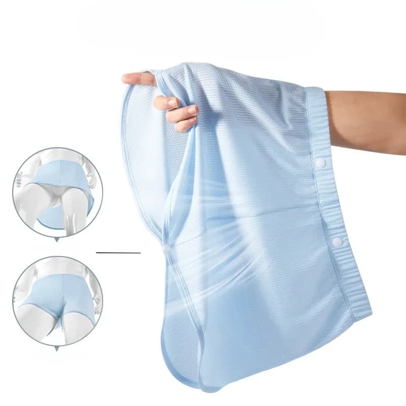 Pantaloni in seta di ghiaccio Pantaloni Aro in rete Pantaloni da notte traspiranti Biancheria intima sexy con apertura sul cavallo Boxer piatti ad asciugatura rapida Mutandine comode Lingerie