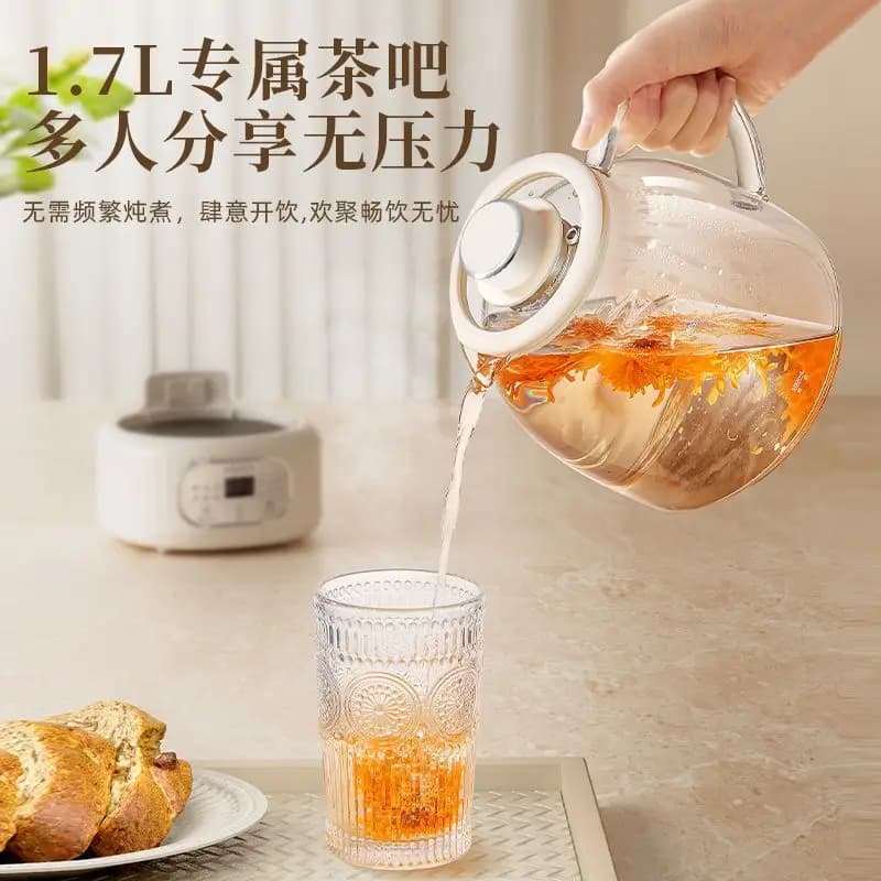 All-in-one multifunctional sanitary pot in glass, electric kettle for home and office, steam cooking and thermostatic boiling
