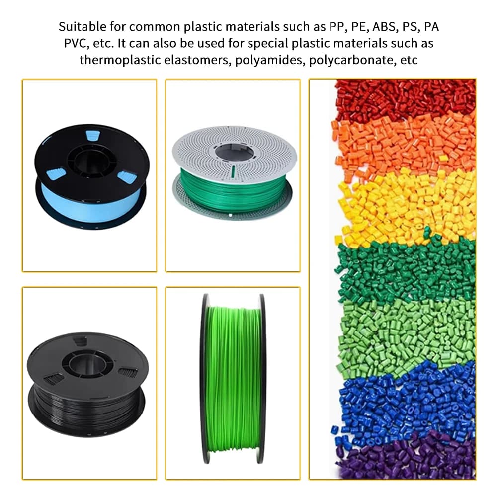 REX-CX100 Extruder for 3D Printing, Automatic Filament Manufacturer for 1.75mm and 3mm Diameter, for PLA PETG PA ABS PC PP