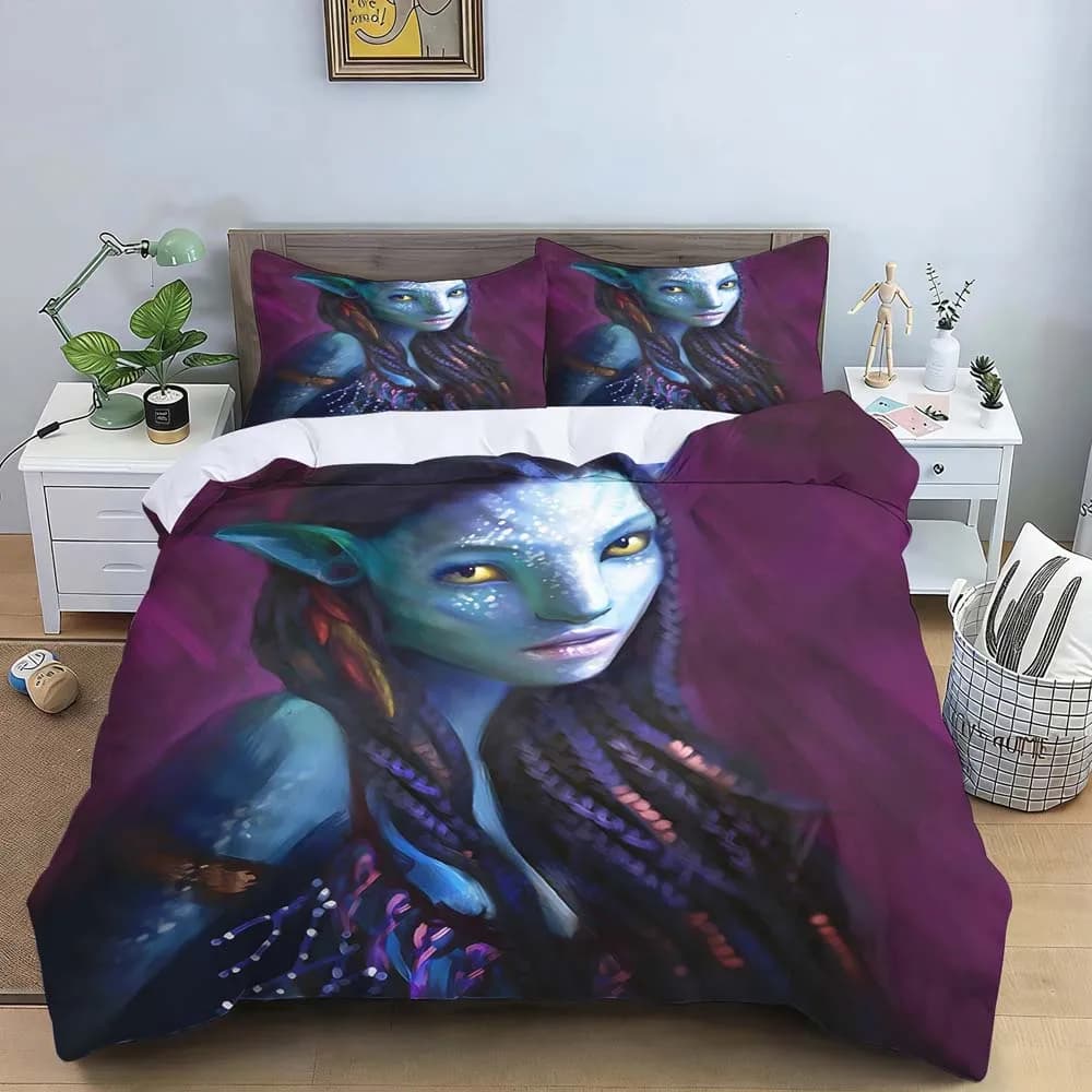 Set di biancheria da letto con motivo Avatar Movie, copripiumino, federa, decorazione per camera da letto per adulti, ragazzi e ragazze, regalo di compleanno, singolo, doppio, di grandi dimensioni