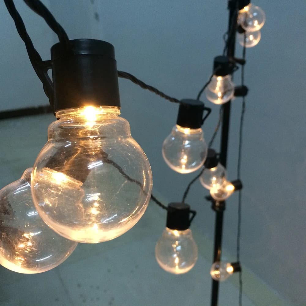 6M-16M festone Led Globe Fairy String Lights Christmas Garland Street Bulb Outdoor For New Year Party Holiday Garden Decoration