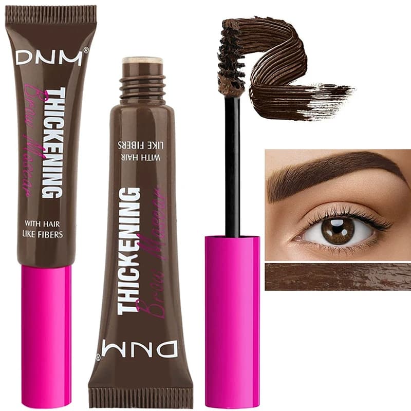 Mascara per Sopracciglia in Fibra, Crema Colorante Naturale e Duratura, Vegana, per Infoltimento e Styling delle Sopracciglia