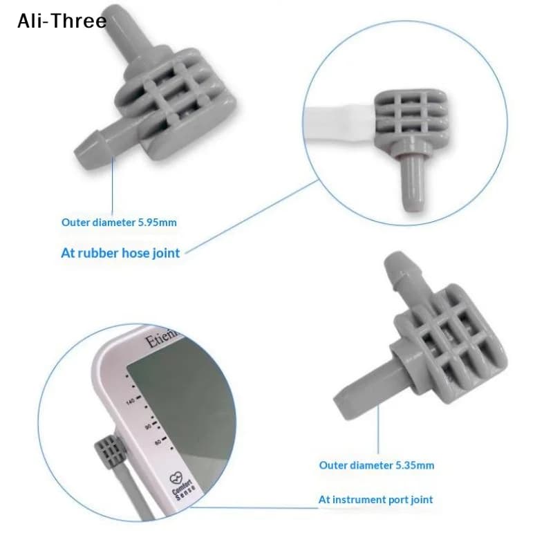 1 Pezzo Connettore a Tubo Singolo per Bracciale Sfigmomanometro Digitale, Ricambio per Misuratore di Pressione Sanguigna da Braccio