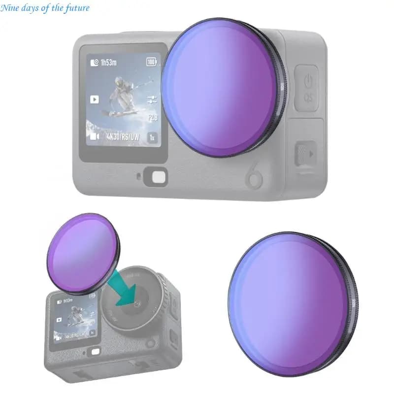 Professional Lens Filter For Action 6 Camera CPL ND Soft Light Filter E65A