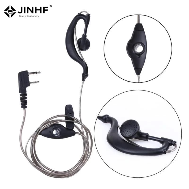 Auricolare per Walkie Talkie con Connettore a 2 Pin K, Microfono Altoparlante per Radio Bidirezionale, Compatibile con Baofeng BF-888S UV5R UV82 BFR5