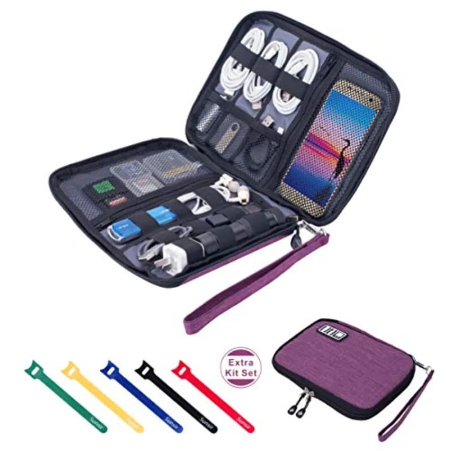 Travel Cable Organizer Bag Waterproof Portable Electronic Accessories Organizer for USB Cable Cord Phone Charger Headset Wire S