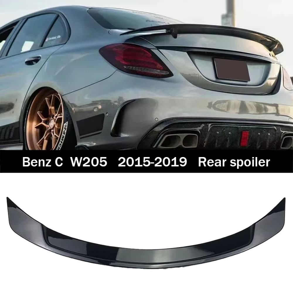 For Mercedes-Benz C-Class W205 Sedan (2014-2021) AMG Style Rear Trunk Spoiler – Boot Lip Wing