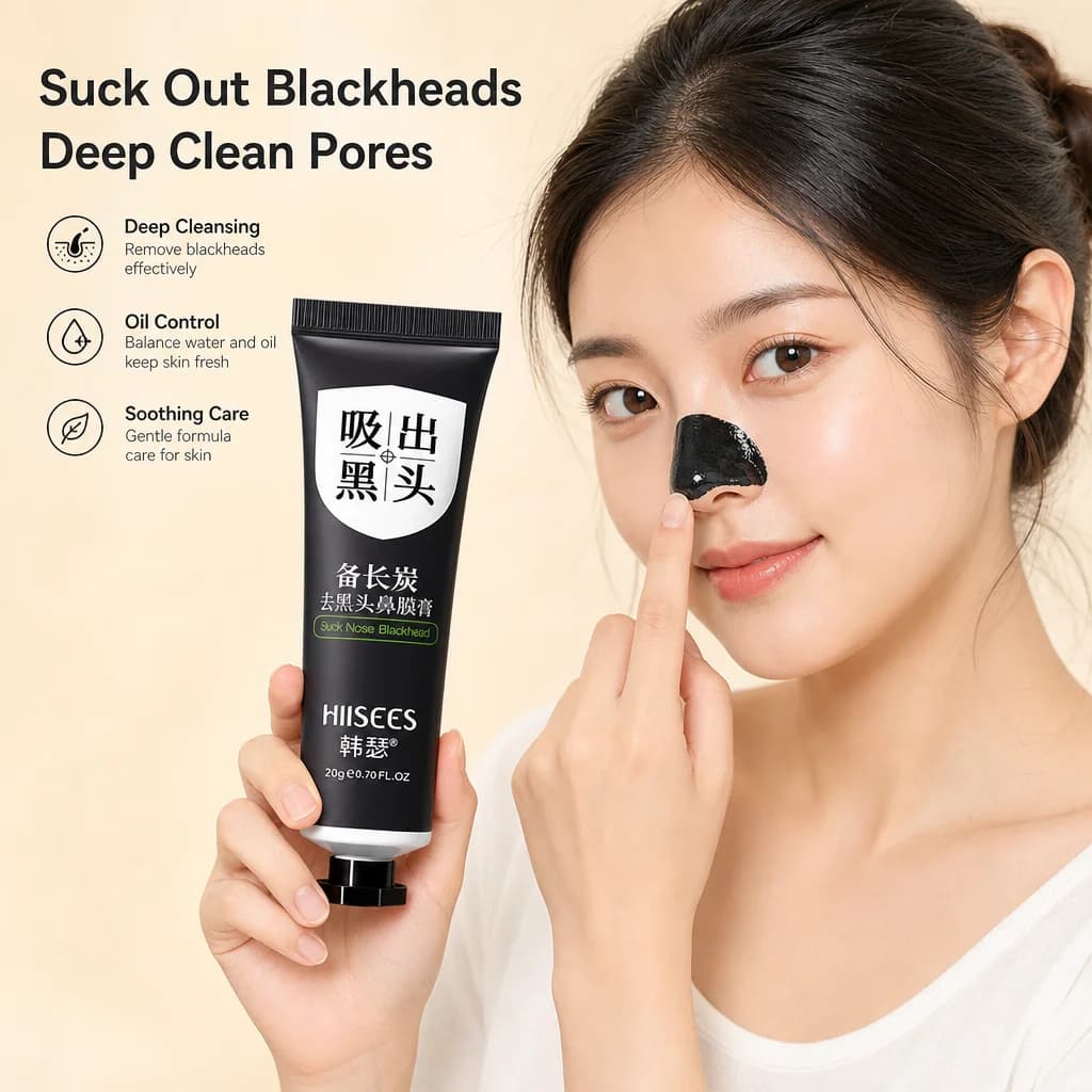 Binchotan Charcoal Peel Off Nose Mask Remove Blackheads Deep Pore Cleansing Oil Control Tighten Pores Soothing Skin Care Mask