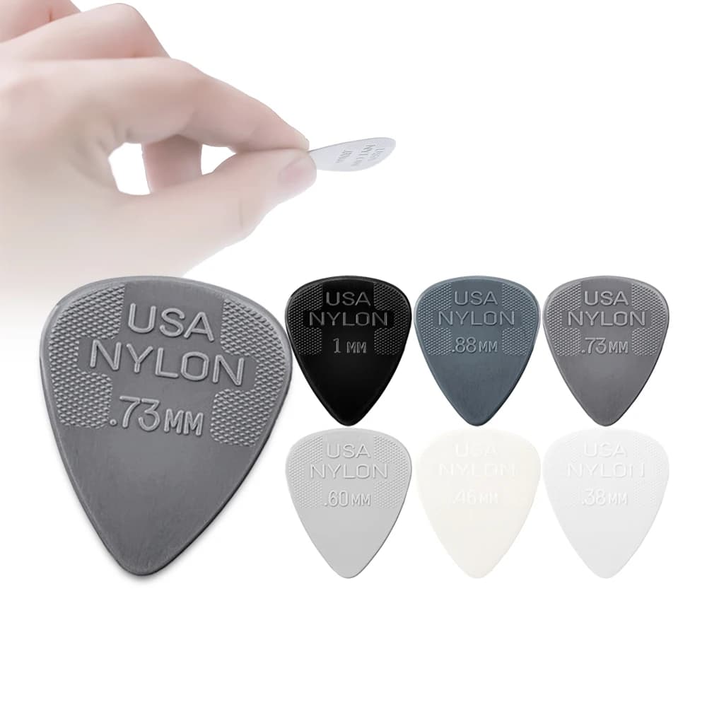 Plettri per chitarra Dunlop 44R Plettro standard in nylon 0,38/0,46/0,6/0,73/0,88/1,0 mm, accessori per chitarra originali USA
