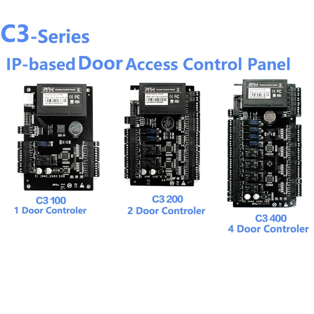 ZK C3-100/200/400 TCP IP Wiegand 26 Porte Pannello di controllo accessi per soluzioni di sicurezza Sistema di controllo accessi 30000 utenti