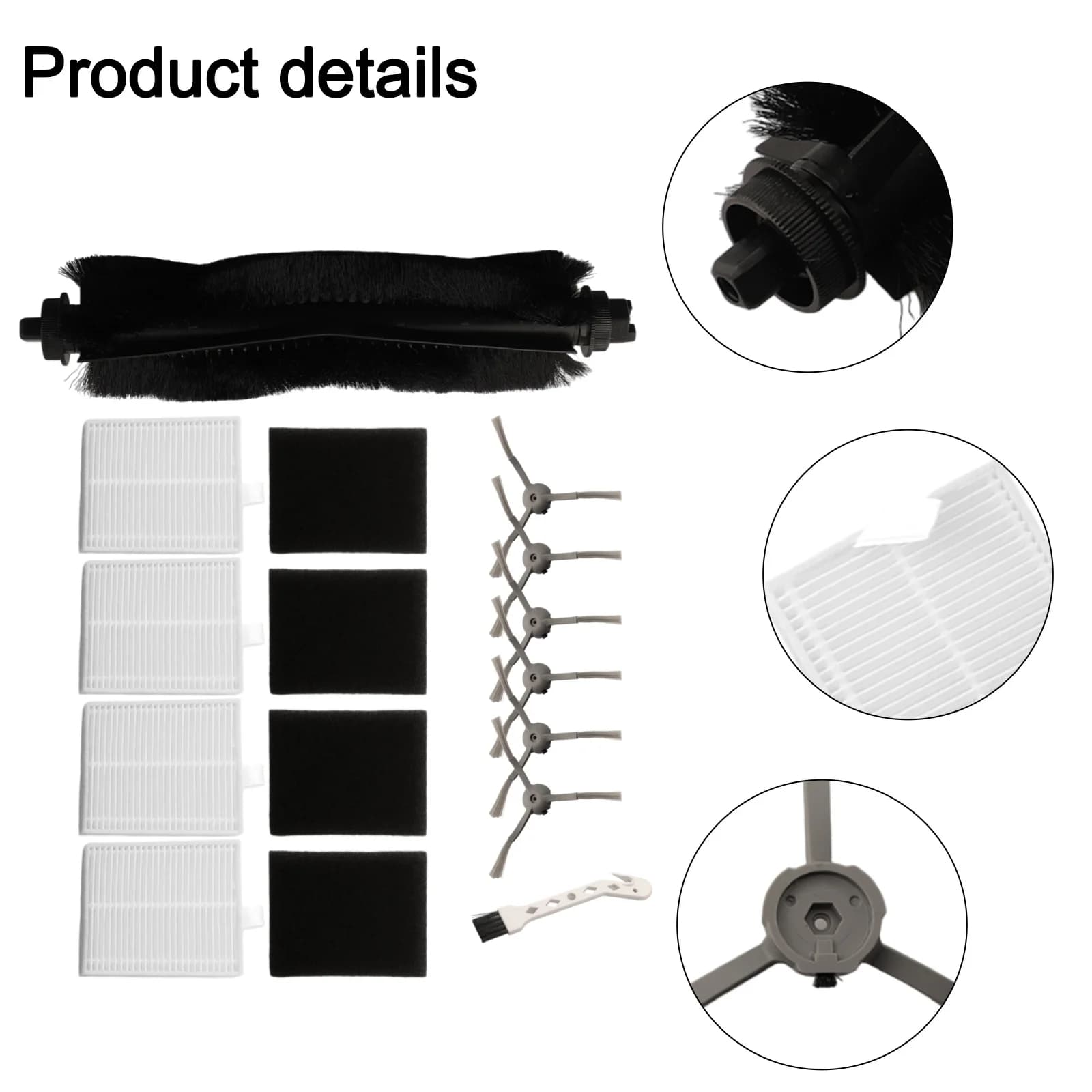 For Eufy L50 L60 Robotic Vacuum Cleaner Parts Kit With 6 Side Brushes 4 Filters 1 Roller Brush Replacement Tools