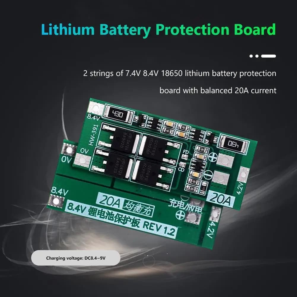 Modulo caricabatterie scheda di ricarica HW-391 2S 20A Scheda di protezione batteria al litio 18650 Bilanciamento modulo scheda BMS