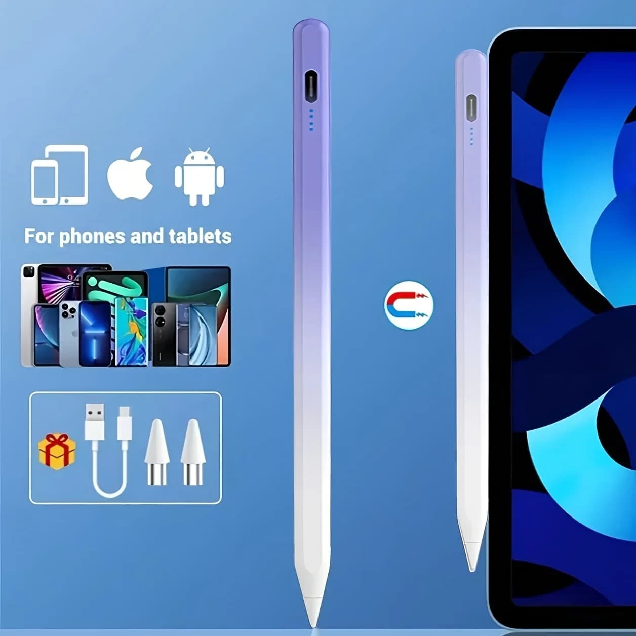 NUOVA penna stilo universale per tablet iOS Android iPad Air per Apple Pencil Penna touch magnetica a ricarica rapida per iPhone Huawei