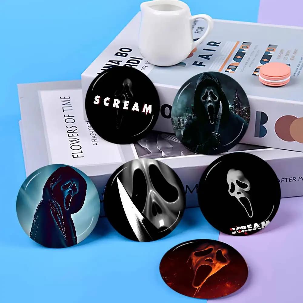 Cool H-Scream-W Anime Button Pin Handmade Brooch For Clothes Cartoon Badge Backpack Decoration Jewelry Accessories