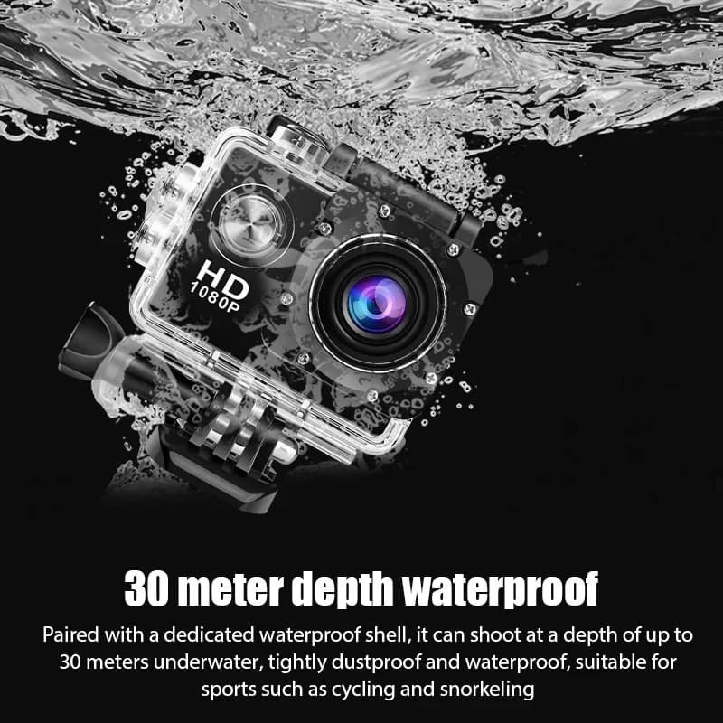 Waterproof portable action cameras with remote control Digital HD camera accessory for outdoor bicycle registration