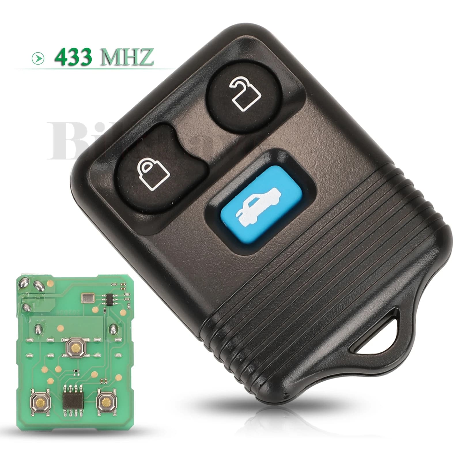 jingyuqin 433MHz For Ford Transit MK6/Connect 2000 2001 2002 2003 2004 2005 2006 Remote Car Key 3 Buttons Fob Replacement