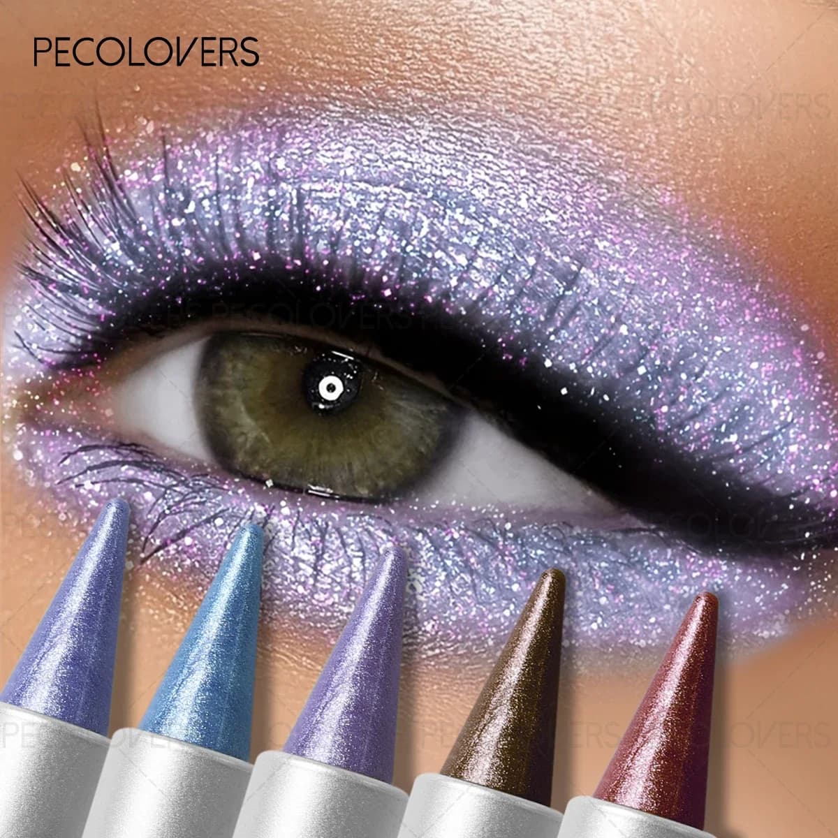 Shiny shading pencil 1 piece: glittery finish, suitable for all skin types, eye makeup, retractable design
