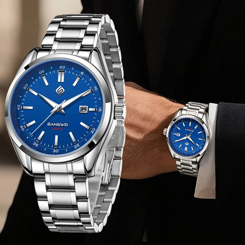 BANGWEI Orologi da uomo 2026 Orologio da polso al quarzo impermeabile e luminoso Orologio da uomo alla moda Orologi sportivi di lusso Regalo per uomo reloj+BOX