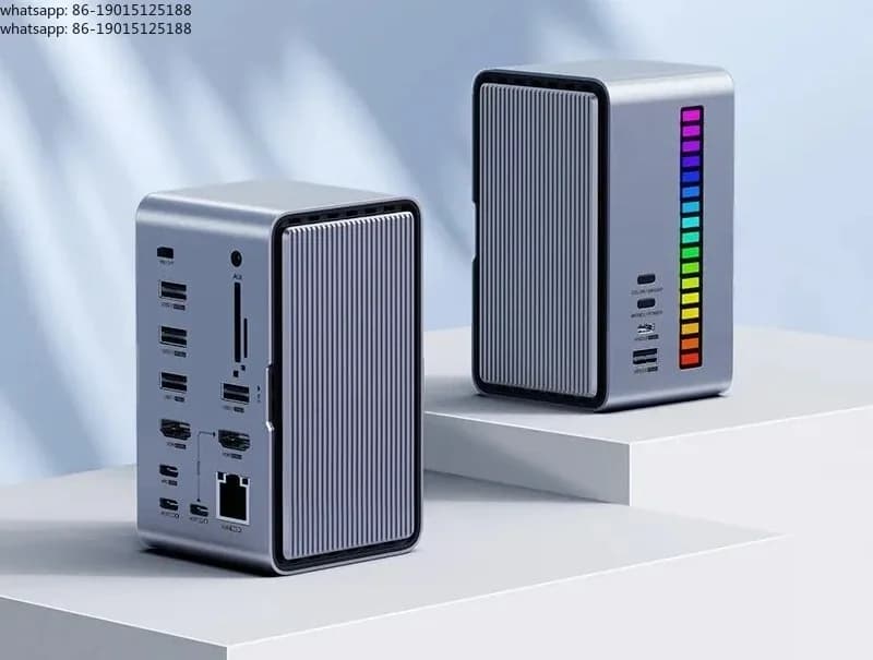 Docking Station USB-C con Doppio Monitor HDMI, Enclosure SSD M.2, Ethernet, Hub USB PD 100W, SD/TF-U100/U100 Pro/U100 Ultra