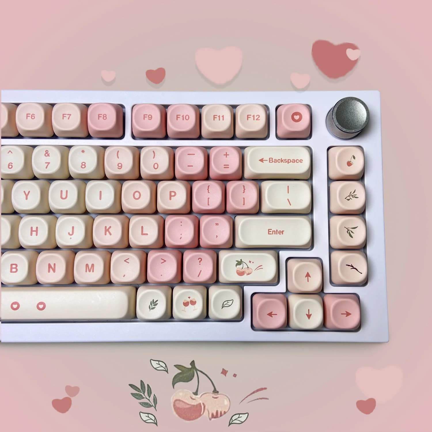 Copritasti rosa ciliegia Profilo MOA per Alice Layout 142 tasti Set Premium Single-Sided Dye-Sub PBT Keycap per tastiera meccanica