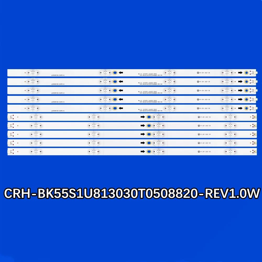 Striscia di retroilluminazione a LED per HE55A55 HZ55A55 HZ55A51 HZ55A65E H55V1A HZ55A52 HZ55H55 H55E5A HZ55A57 CRH-BK55S1U 813030 T 0508820 -REV1.0W