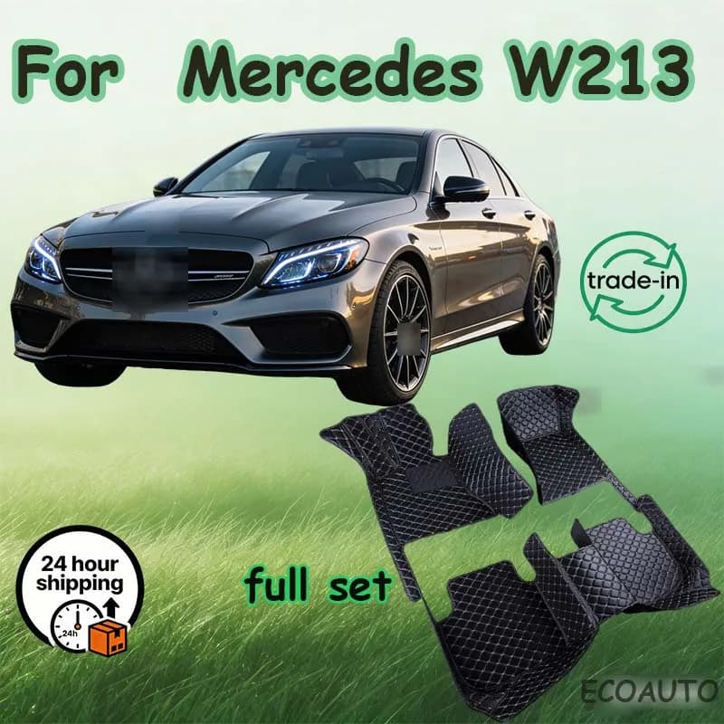 Car mats for Mercedes W213 2017-2020 DropShipping Center interior accessories Auto mats leather mats