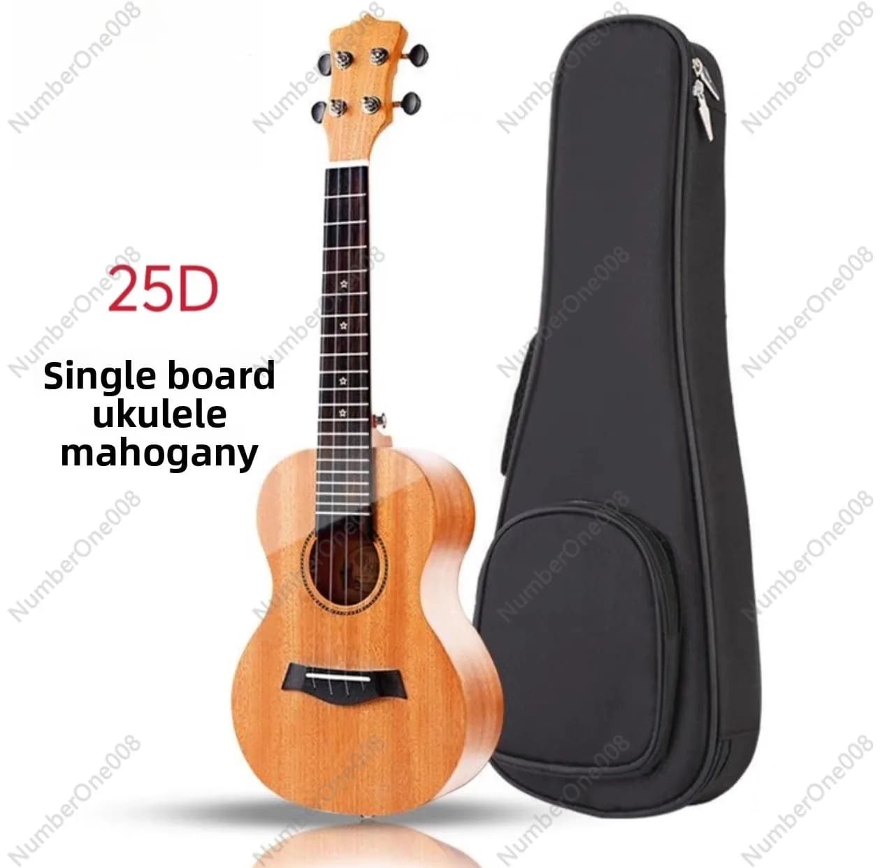 Ukulele da 23 pollici per principianti - Top in mogano massiccio, bambini e adulti, Uke acustico con borsa, strumento musicale iniziale