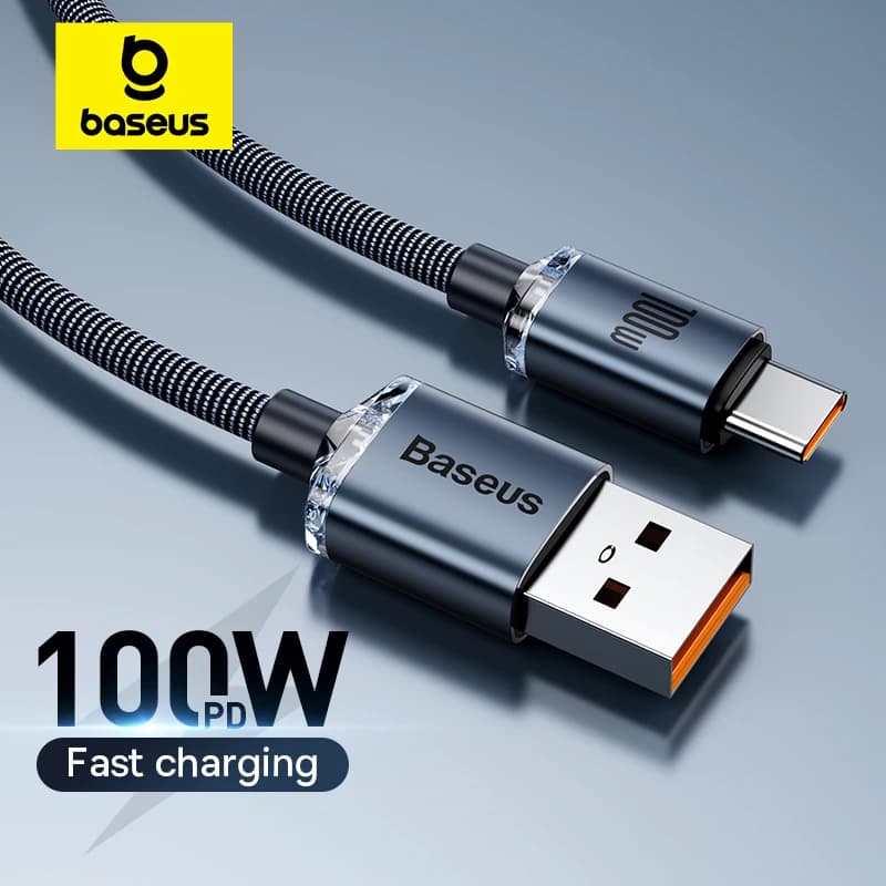 Baseus 6A USB Tipo C Cavo Per Realme Huawei P40 Pro 66W Cavo di Ricarica Veloce USB-C Cavo Dati Del Caricatore Per Samsung Oneplus Poco F3