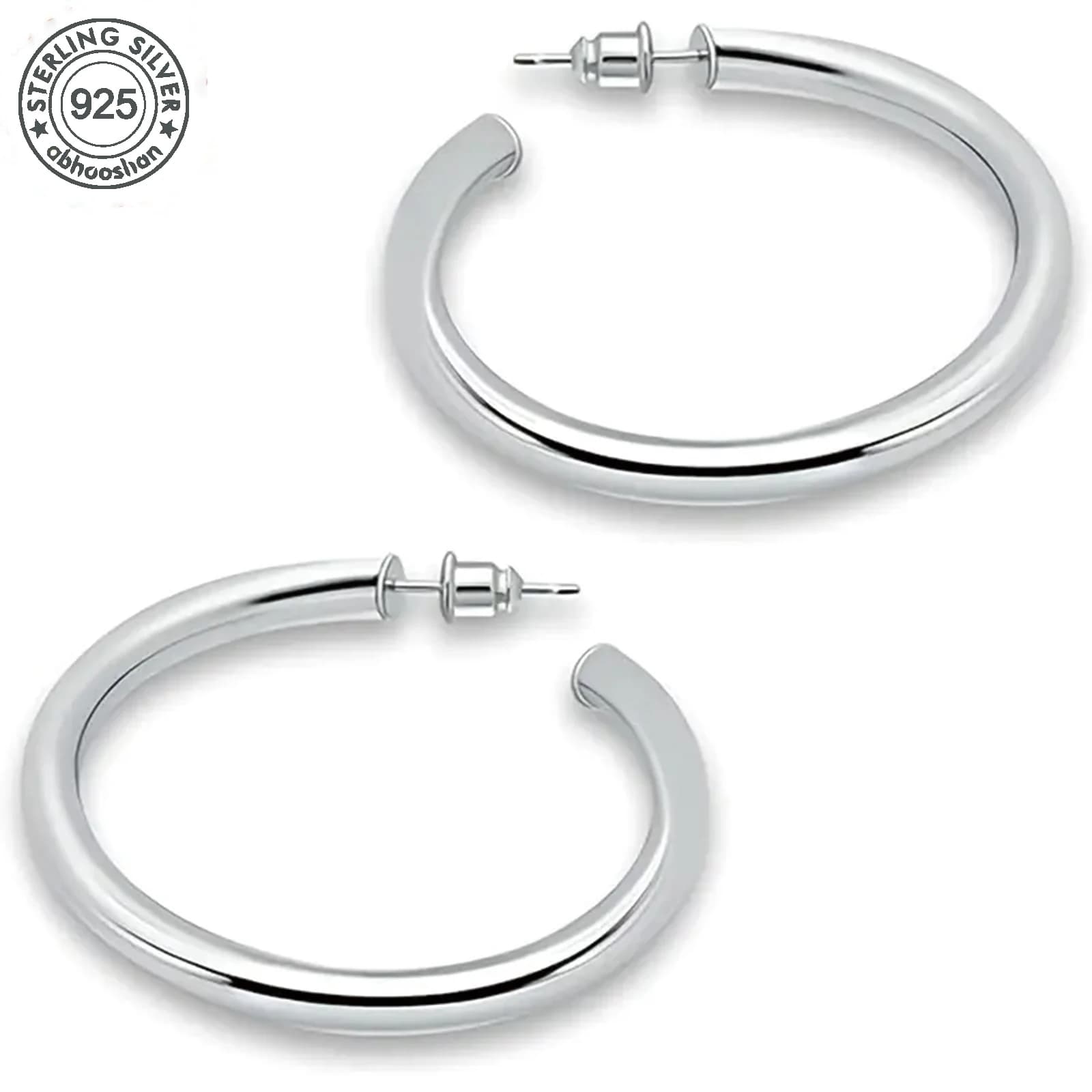 925 Silver, Big Circle Earrings, Women's Earrings, Simple Adorable Temptation, Girls Must Have, Valentine's Day, Cheap girl Ite