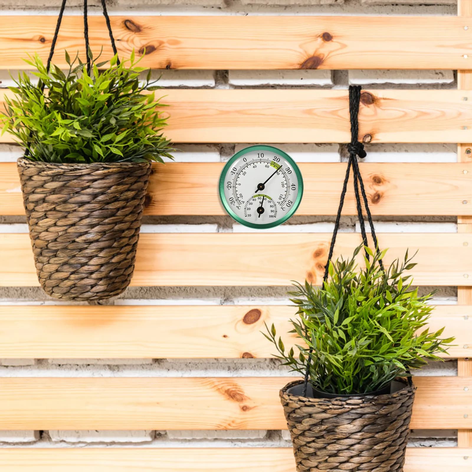 Thermometer and Igrometer from Parete Robusto with Large Numbers for Interior and Exterior, Climate Monitoring Tool for Sauna and Garden