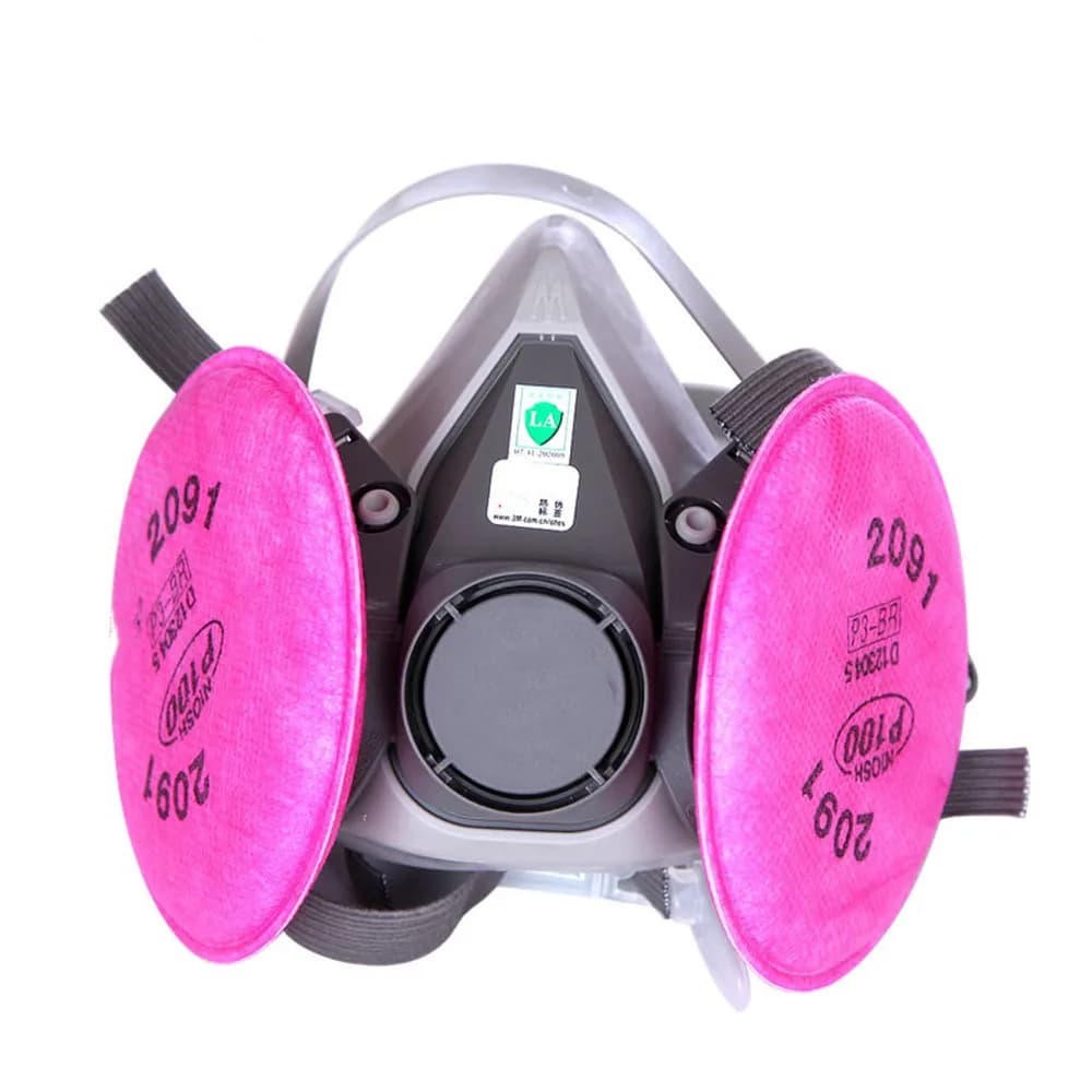 6200 2097 Maschera antigas per il viso in cotone con cartuccia filtrante per verniciatura a spruzzo 3 in 1