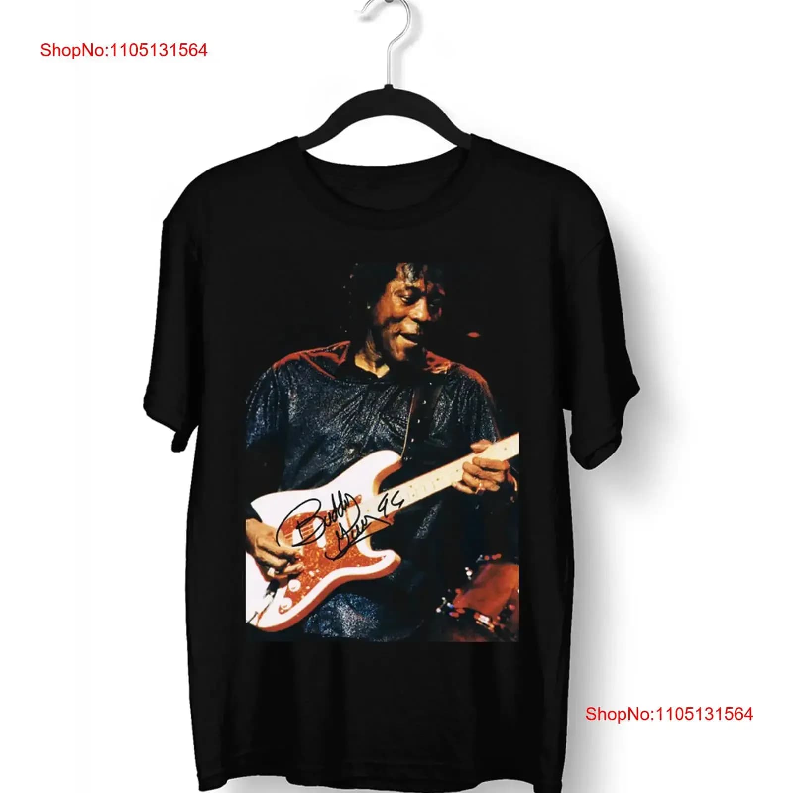 Imagine Buddy Guy Blues Cotton Signed Guitar T-shirt S 4XL Top Versatile Vintage Washed For Daily Use Soft and Breathable
