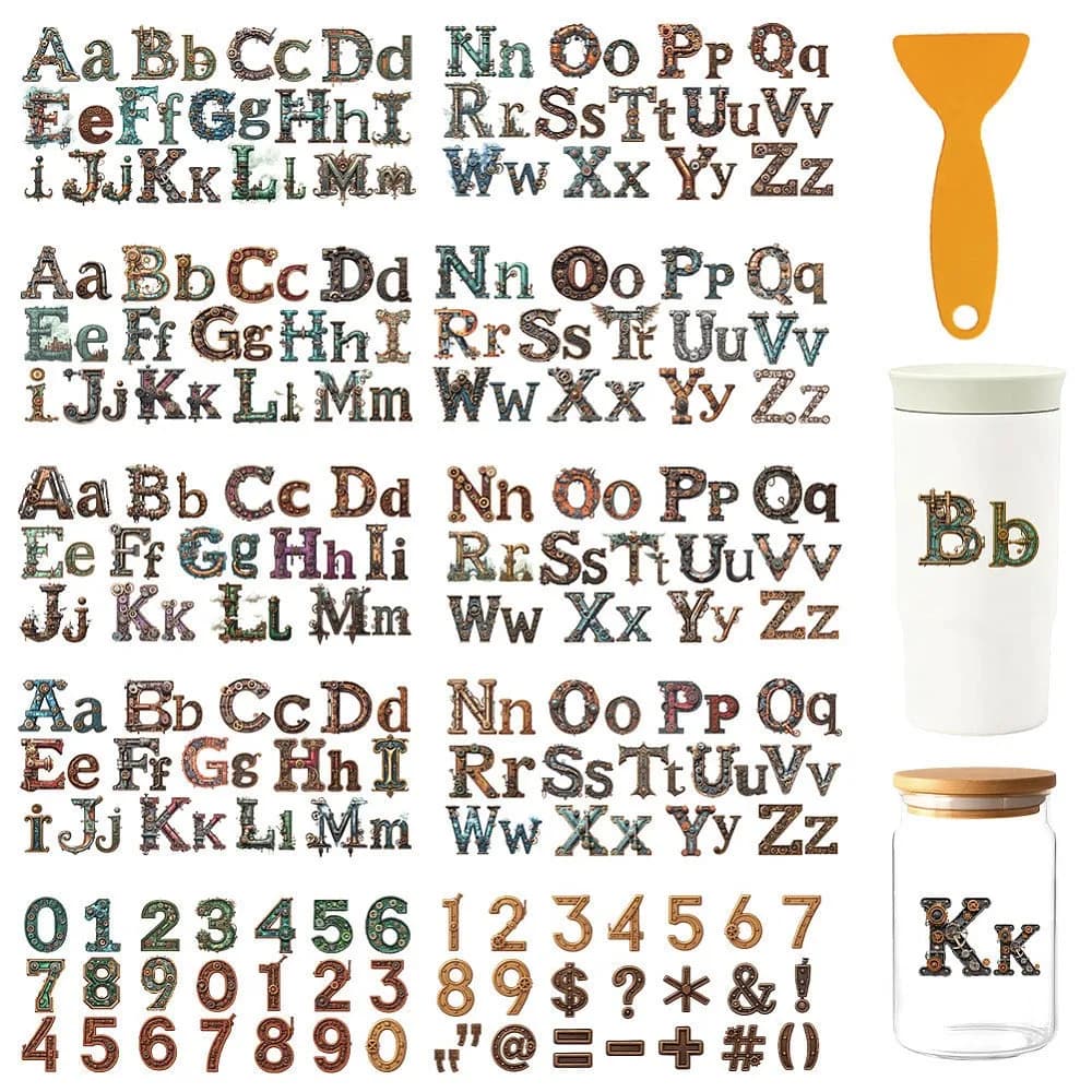 10 Pezzi 10 Stili Carta Termotrasferibile in PVC per Sublimazione UV su Tazze e Lettere 240x110mm 1pz/stile
