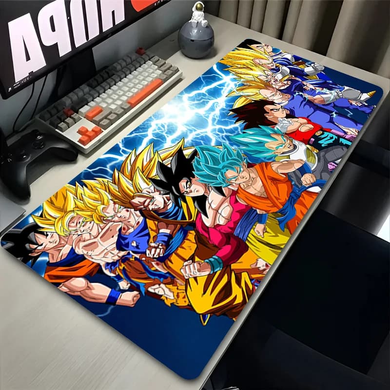 Tappetino per mouse Anime Dragon Ball Goku, tappetino da scrivania in gomma per giocatori e-sport professionali, tappetino per tastiera e notebook, tappetino per mouse DBZ