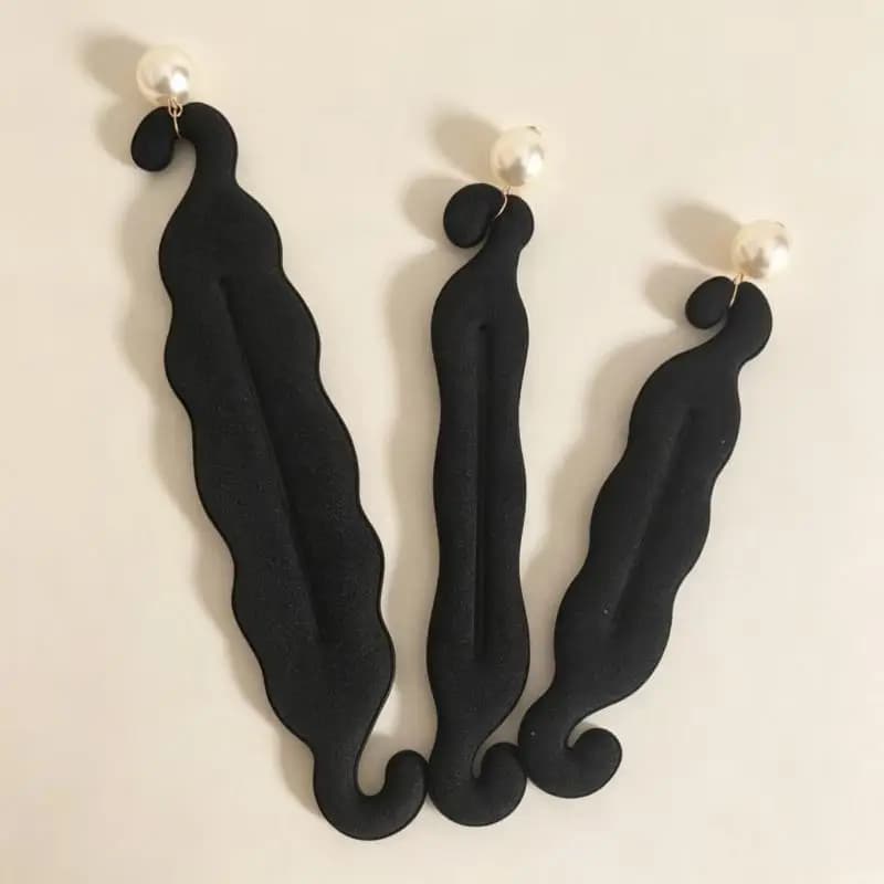 1Pcs Fashion Foam Sponge Clip Curler Braider Pearl Hairstyle Twist Maker Easy Big Ring Hair Bun Donut For Women