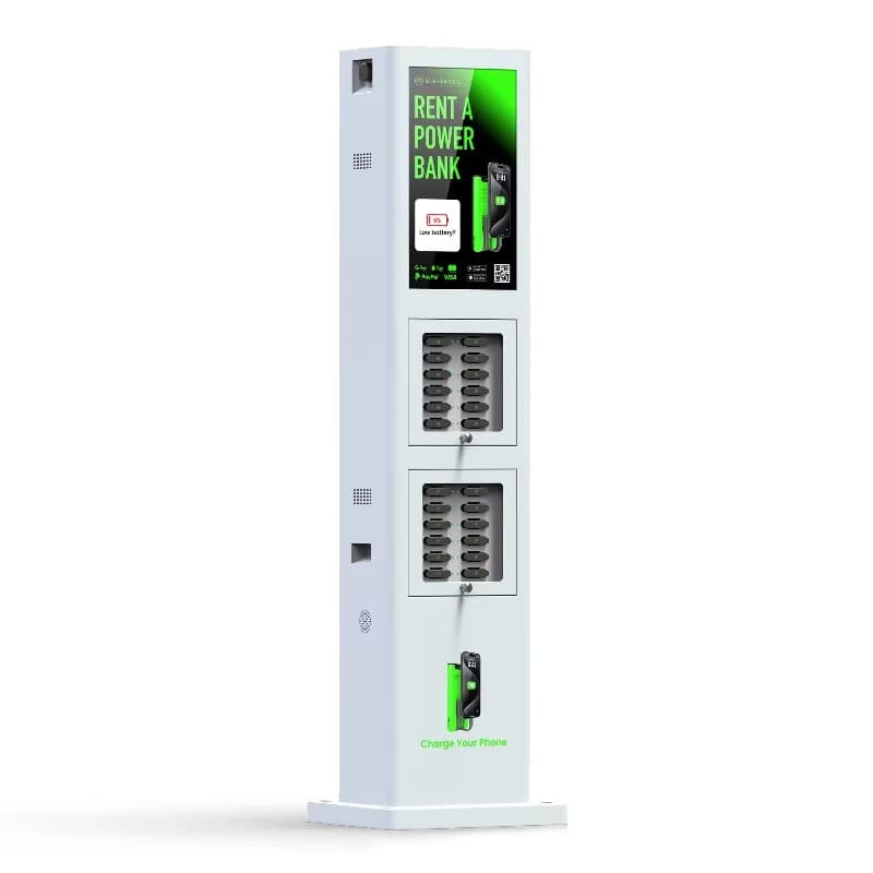 Custodia in metallo 6000mah Power Bank Docking USB Stazione di ricarica Ristorante Condivisione Banca di alimentazione mobile condivisa gratuita con cavo
