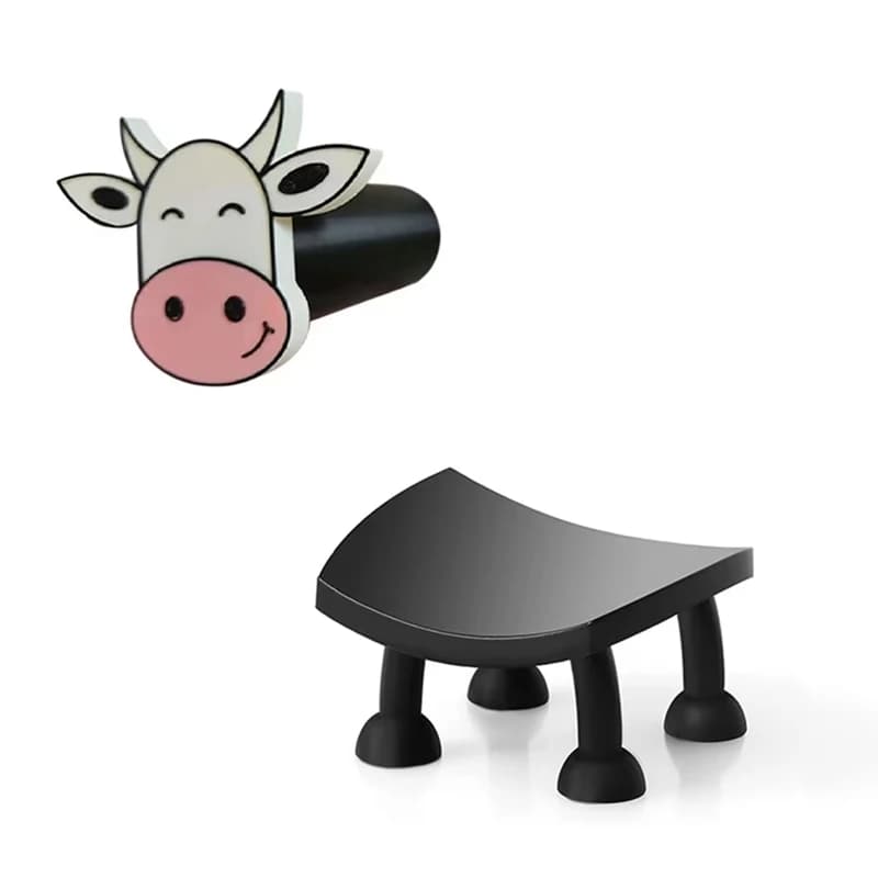 LJL-Portarotolo per carta igienica a forma di mucca carino Portarotolo per carta igienica con decorazione animale