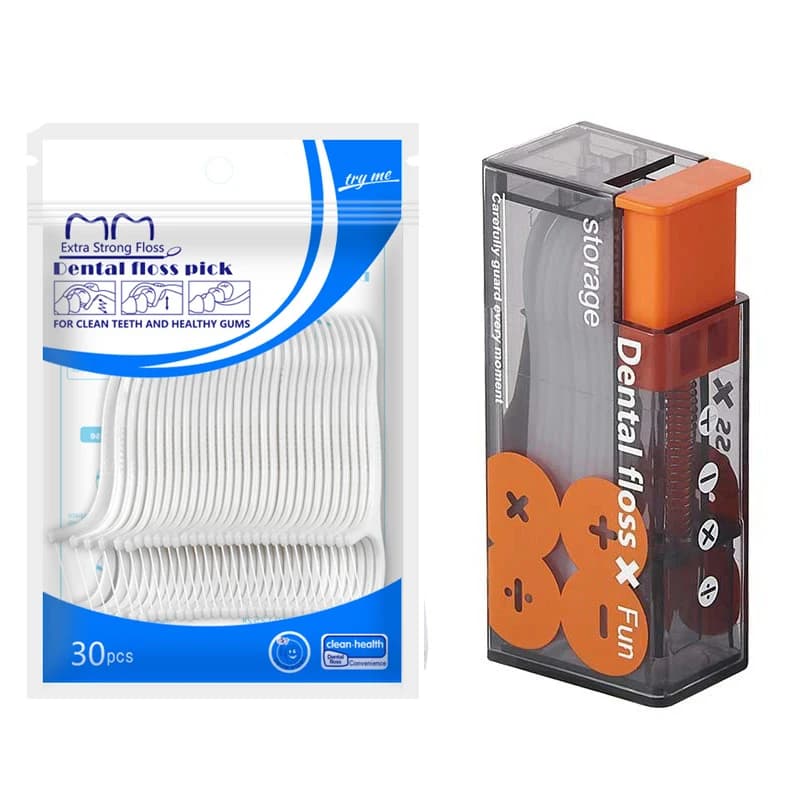 Dental Floss Dispenser Containing 10Pcs Floss Dental Floss Storage Box Auto Refillable Oral Hygiene Care Floss Pick