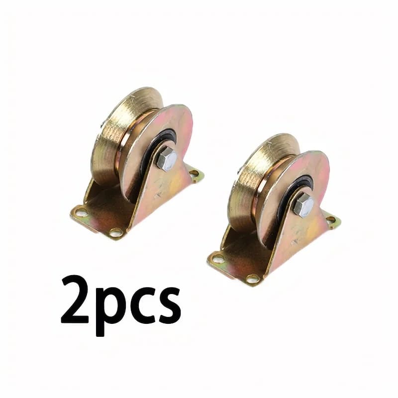 2Pcs V-Shaped Rail Pulley Grooved Roller For Sliding Door 32mm V-Shaped Guide Wires Cable Track Pulley Traction Wheel Hardware