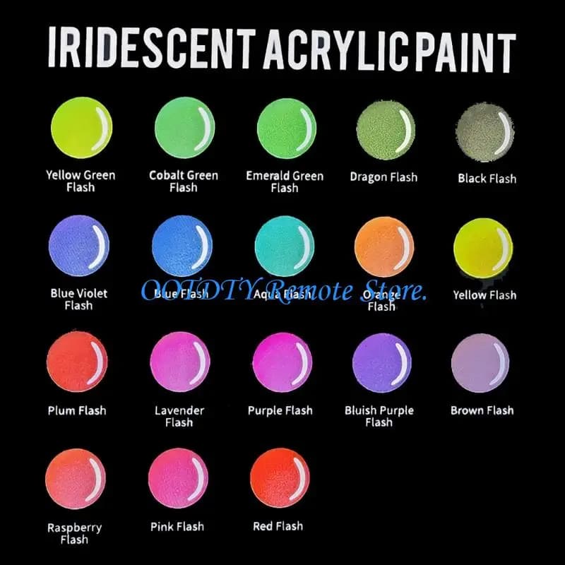 18 Distinct Acrylic Paints With Sparkling Finish Safe For Kids And Adults Artwork