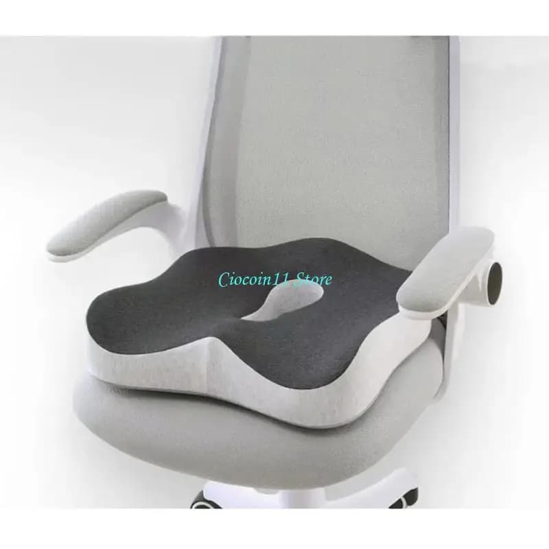 Y1UB cuscino del sedile in memory foam per sedia da ufficio, uso domestico, sollievo dai dolori coccige e supporto per