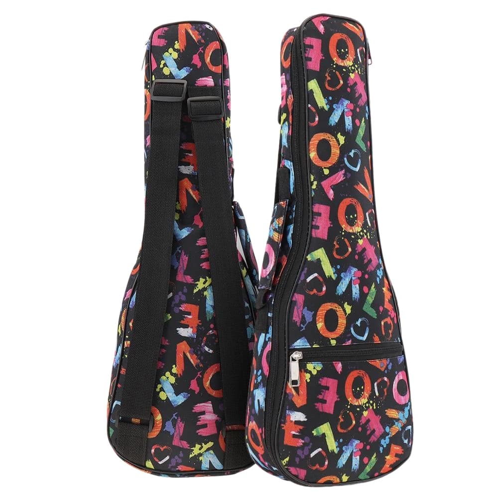 【STOCK】21 Inch Portable Ukulele Bag 10mm Sponge Soft Case Gig Ukulele Mini Guitar Waterproof Backpack,Multicolor C