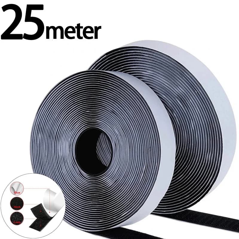 1-25meters Strong Self Adhesive Hook and Loop Fastener Tape Nylon Sticker Adhesive velcros Strap DIY Craft Accessories 20-50mm