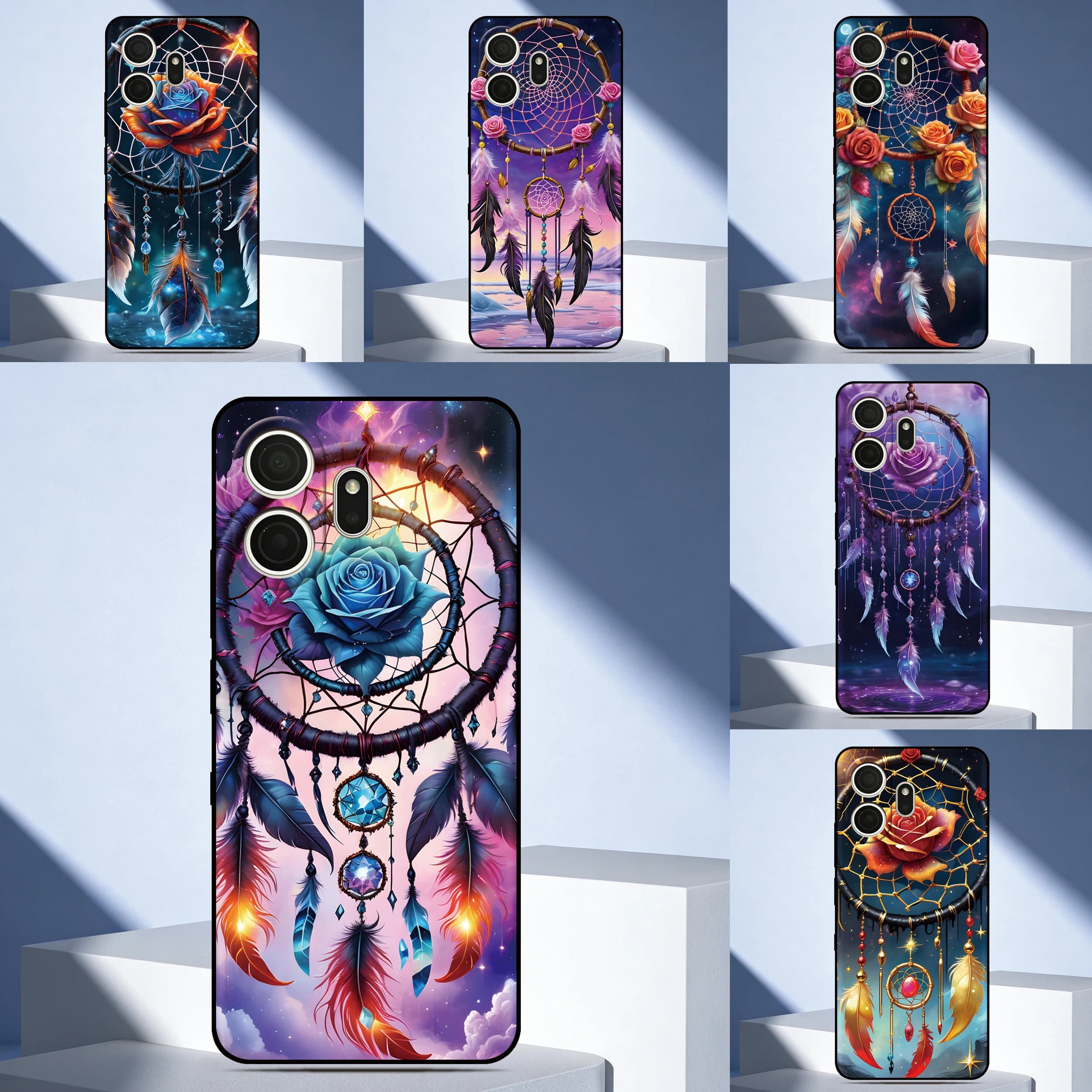 Silicone Phone Case For Fairphone 6 Printed Rose Dream Catcher TPU Soft Back Cover For Fairphone 5 Custom Photo Protection Shell